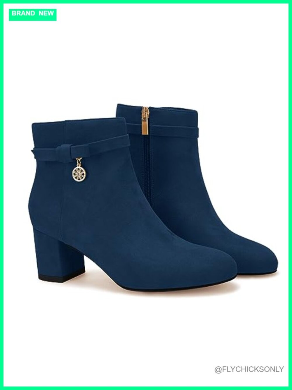 Women's Ankle Boots Chunky Block Low Heel Suede Tie Knot Booties with Side
